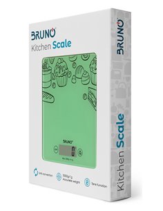 BRUNO ψηφιακή ζυγαριά κουζίνας BRN-0059, έως 5kg, πράσινη