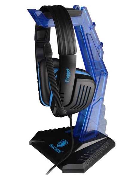 SADES επιτραπέζια βάση ακουστικών Wolfbone, μπλε