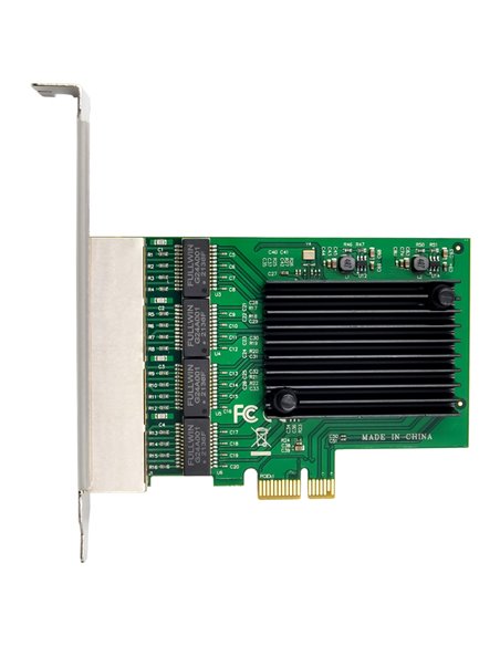 POWERTECH κάρτα επέκτασης PCIe σε 4x RJ45 GbE ST708, RTL8111F & ASM1184