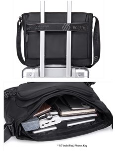 ARCTIC HUNTER τσάντα ώμου K00528 με θήκη tablet, 10L, μαύρη