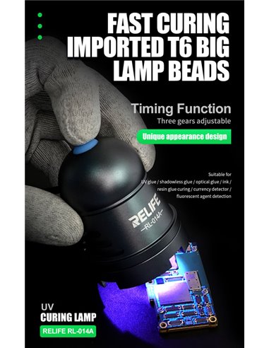 RELIFE UV λάμπα RL-014A για στέγνωμα κόλλας UV, USB, 10W