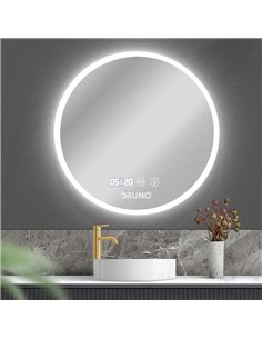 BRUNO καθρέφτης μπάνιου LED BRN-0192, στρόγγυλος, 24W, Φ70cm, IP67