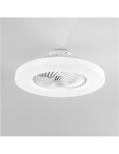 POWERTECH smart ανεμιστήρας οροφής HLL-0172 με LED φως, 36W, Φ55x20cm, λευκός