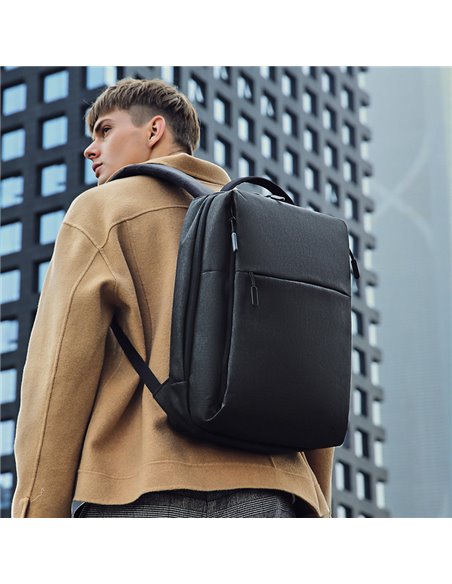 ARCTIC HUNTER τσάντα πλάτης 1701L με θήκη laptop 15.6", USB, 17L, μαύρη