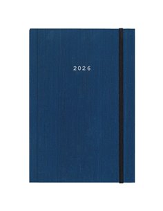 Next ημερολόγιο 2026 fabric ημερήσιο δετό μπλε με λάστιχο 14x21εκ.  Δυνατότητα εκτύπωσης