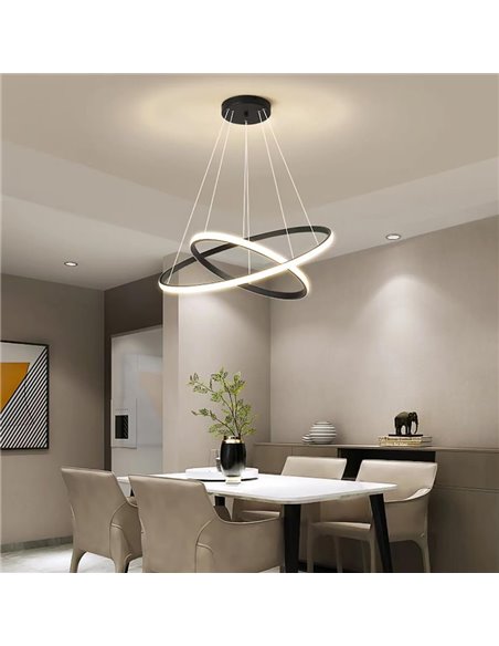 POWERTECH LED φωτιστικό οροφής PT-1525, 25W, 4000K, Φ40x120cm, μαύρο