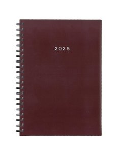 Next ημερολόγιο 2025 basic xl ημερήσιο σπιράλ μπορντώ 21x29εκ.