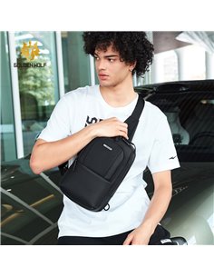 GOLDEN WOLF τσάντα Crossbody GXB00725, 4L, μαύρη