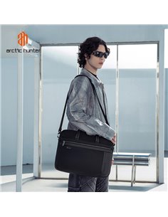 ARCTIC HUNTER τσάντα ώμου GWB00849 με θήκη laptop 15.6", 14L, μαύρη