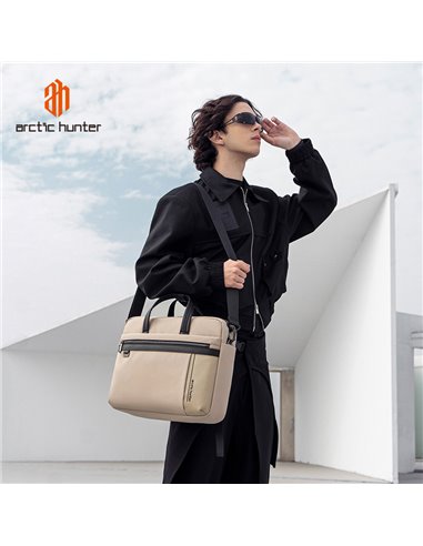 ARCTIC HUNTER τσάντα ώμου GWB00849 με θήκη laptop 15.6", 14L, χακί