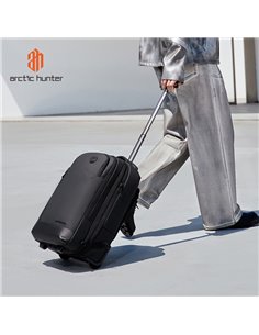 ARCTIC HUNTER τσάντα ταξιδίου LG00861 με θήκη laptop 15.6", τροχήλατη, 42L/54L, μαύρη
