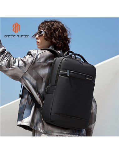 ARCTIC HUNTER τσάντα πλάτης B00872 με θήκη laptop 15.6", 14.5L, μαύρη