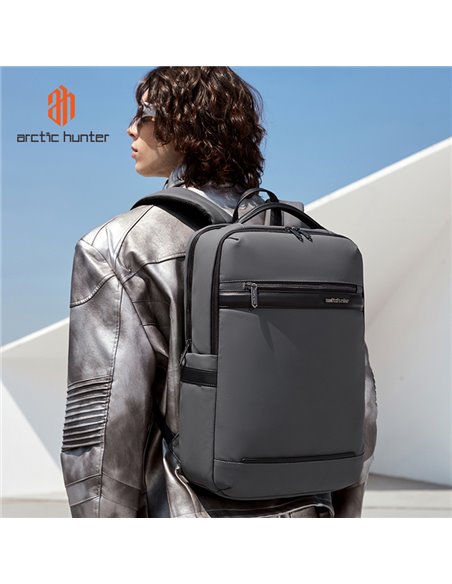 ARCTIC HUNTER τσάντα πλάτης B00872 με θήκη laptop 15.6", 14.5L, γκρι