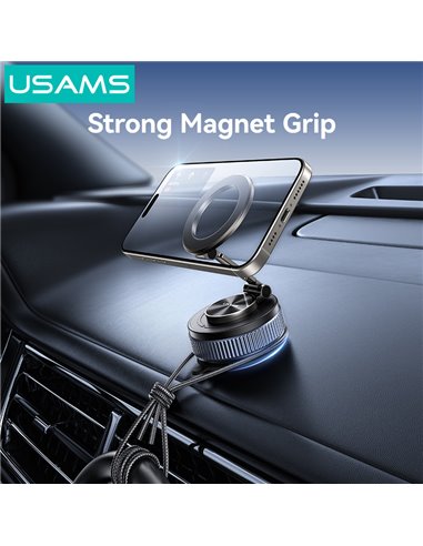 USAMS βάση smartphone αυτοκινήτου ZJ084 για ταμπλό, μαγνητική, μαύρη