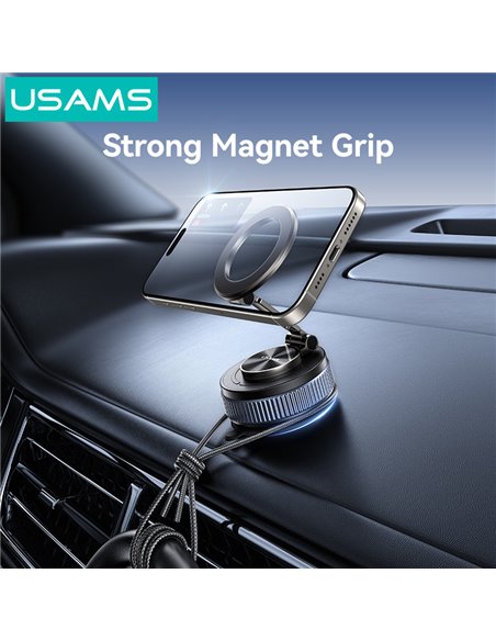 USAMS βάση smartphone αυτοκινήτου ZJ084 για ταμπλό, μαγνητική, μαύρη