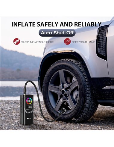 NEXPOW συμπιεστής αέρος αυτοκινήτου NP17, 6000mAh, 150PSI