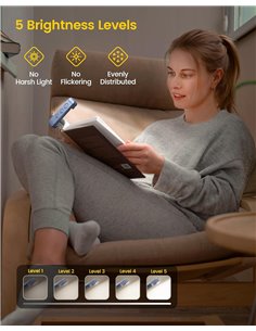 GLOCUSENT LED φακός διαβάσματος GLCSNTBL307, επαναφορτιζόμενος, έως 28lm, σκούρο μπλε