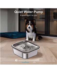 BRUNO αυτόματη ποτίστρα για κατοικίδια BRN-0279, ανοξείδωτη, 4L, ασημί