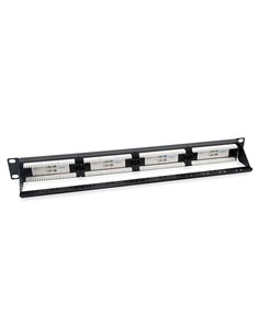 POWERTECH patch panel NETW-0046 για rack 19"/1U, 24 θυρών, CAT 6 UTP, μαύρο