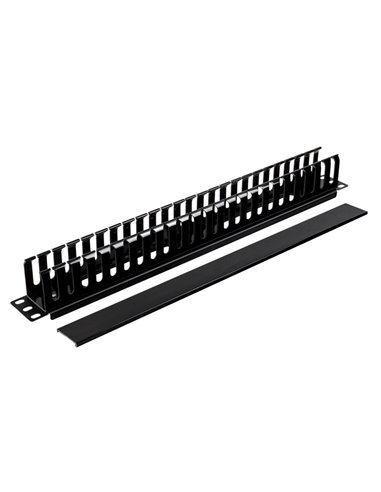 POWERTECH cable management NETW-0048 για rack 19"/1U, πλαστικό, μαύρο