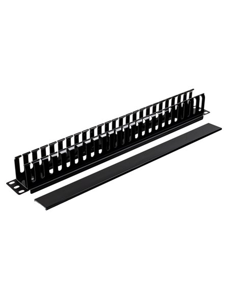 POWERTECH cable management NETW-0048 για rack 19"/1U, πλαστικό, μαύρο