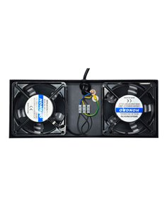 POWERTECH cooling fan για rack NETW-0045, 2x fans με μεταλλικό tray, 1.5m καλώδιο schuko, 33x13cm