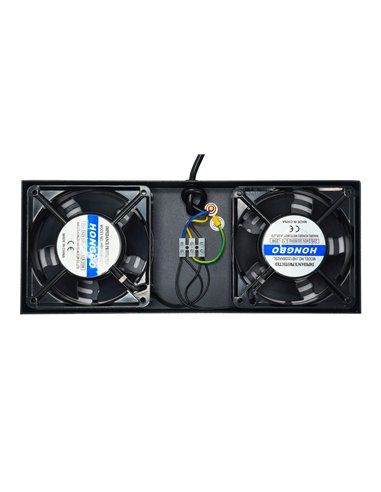 POWERTECH cooling fan για rack NETW-0045, 2x fans με μεταλλικό tray, 1.5m καλώδιο schuko, 33x13cm