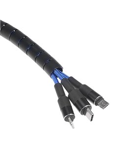 POWERTECH δεματικό καλωδίων TIES-083, πλαστικό, Φ20mm, 2m, μαύρο