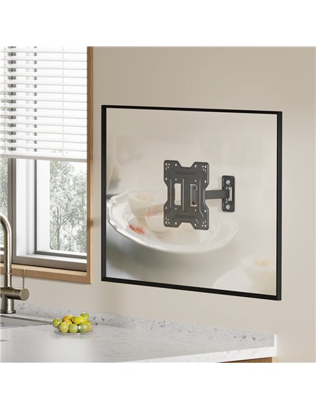 POWERTECH επιτοίχια βάση τηλεόρασης PT-1555, 23-43", έως 30kg, full motion