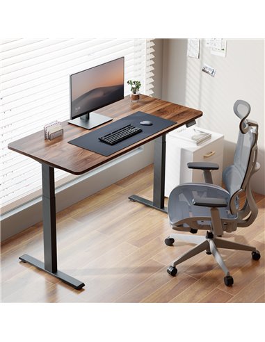 BRATECK σκελετός ηλεκτρικού γραφείου S22-22D, 1020~1400x600x700~1150mm, μαύρο