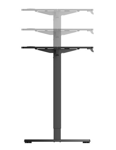 BRATECK ηλεκτρικό γραφείο S23-22R-B-BK με ρυθμιζόμενο ύψος, 1200x600x720~1180mm, μαύρο