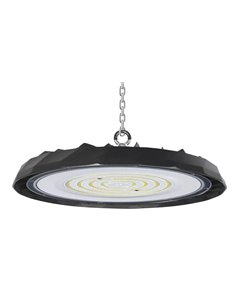 POWERTECH LED φωτιστικό καμπάνα PT-1557, 100W, 6500K, Φ30x4cm, IP65, μαύρο