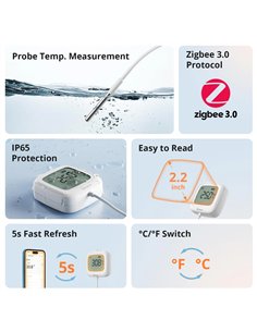 SONOFF smart θερμόμετρο SNZB-02LD, έως 115 °C, ZigBee 3.0, λευκό