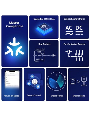 SONOFF smart διακόπτης MINI-D, WiFi, συμβατός με Matter, λευκός