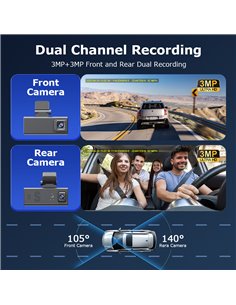 SECTEC smart κάμερα αυτοκινήτου ST-CC09-GPS-EU, μπροστινή/καμπίνας, 1080p, 4G, GPS