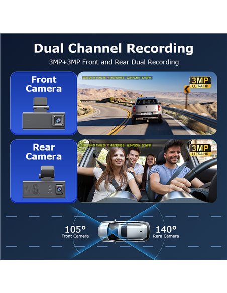 SECTEC smart κάμερα αυτοκινήτου ST-CC09-GPS-EU, μπροστινή/καμπίνας, 1080p, 4G, GPS