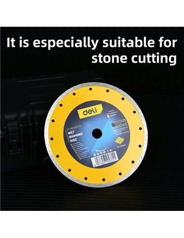 DELI δίσκος κοπής διαμαντέ DH-SQP230-E3, δομικών υλικών, 230mm, 6650rpm, wet