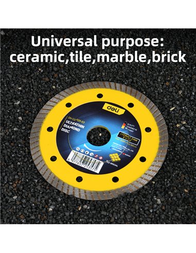 DELI δίσκος κοπής διαμαντέ DH-CQP125-E3, δομικών υλικών, ultrathin, 125mm, 12250rpm, wet & dry