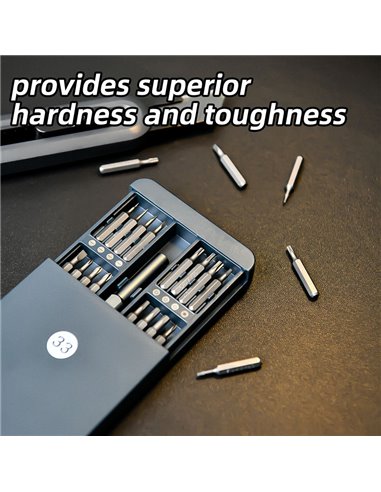 DELI σετ κατσαβίδι ακριβείας DL241033 με 32 μύτες, με θήκη, 33τμχ