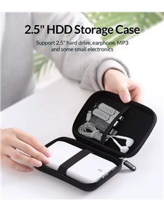 ORICO θήκη οργάνωσης αξεσουάρ PHD-25, 16x11x4cm, μαύρη