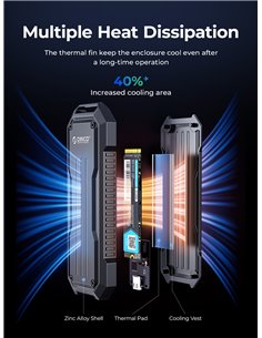 ORICO θήκη για M.2 NVME/NGFF SSD OXS2C3-G2, 10Gbps, γκρι