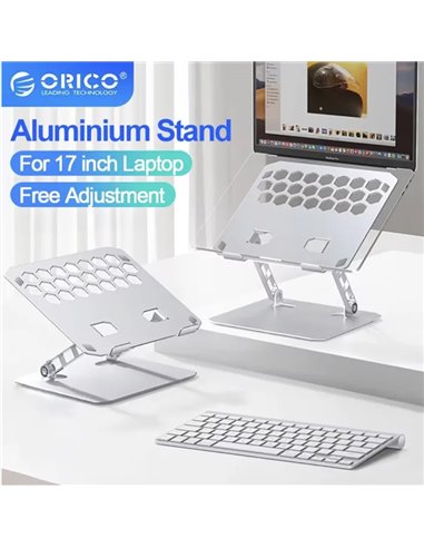 ORICO μεταλλική βάση για laptop/tablet LST02, 11~15.6", foldable, ασημί