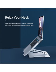 ORICO μεταλλική βάση για laptop/tablet LST-T1, 11~15.6", foldable, ασημί