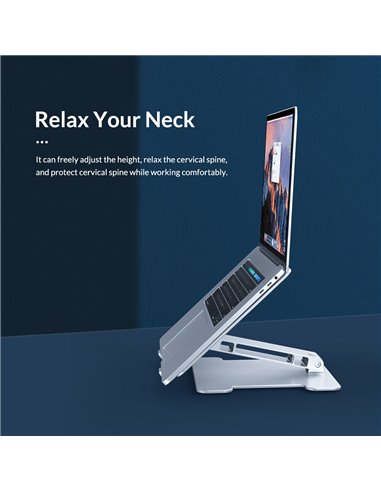 ORICO μεταλλική βάση για laptop/tablet LST-T1, 11~15.6", foldable, ασημί