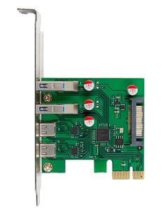 POWERTECH κάρτα επέκτασης PCIe σε 2x USB & 2x USB-C ST632, 5Gbps, NEC D720201