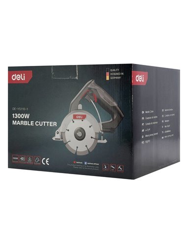DELI δισκοπρίονο ρεύματος DE-YS110-1E για κοπή μαρμάρου, 1300W