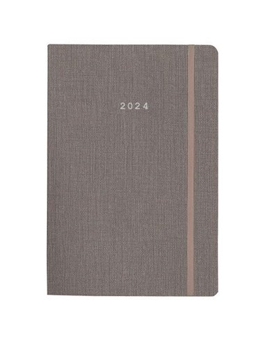 Next ημερολόγιο 2024 nomad ημερήσιο flexi γκρι με λάστιχο 12x17εκ.