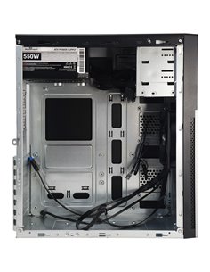 POWERTECH PC Case PT-1563 με 550W PSU, ATX Midi, 376.6x175x408.5mm, μαύρο