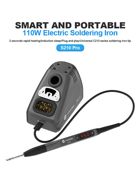 SUNSHINE σταθμός κόλλησης 210 Pro με κολλητήρι, 110W, 100~450 °C