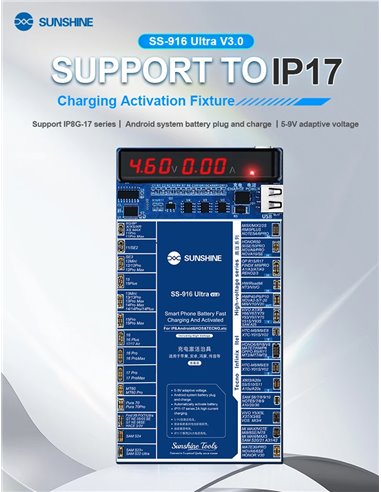 SUNSHINE tester μπαταριών SS-916 Ultra για Apple & Android smartphone, V3.0
